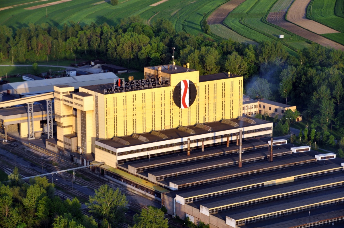 ZDJĘCIE: SM ROPCZYCE Widok Zakładów Magnezytowych Ropczyce z lotu ptaka