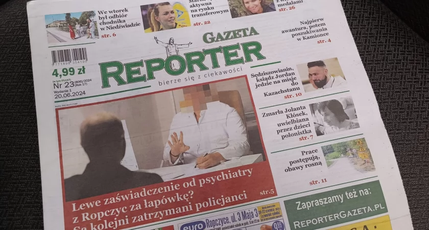 ZDJĘCIE: W. NAJA Tak wygląda strona tytułowa 23 numeru Tygodnika Rrporter Gazeta, szukaj w sklepach
