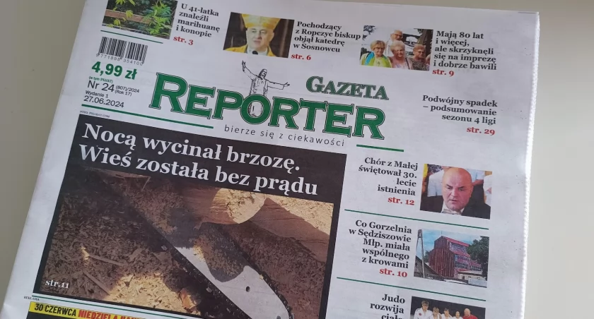 ZDJĘCIE: W. NAJA Pierwsza strona 24. wydania Tygodnika Reporter Gazeta 