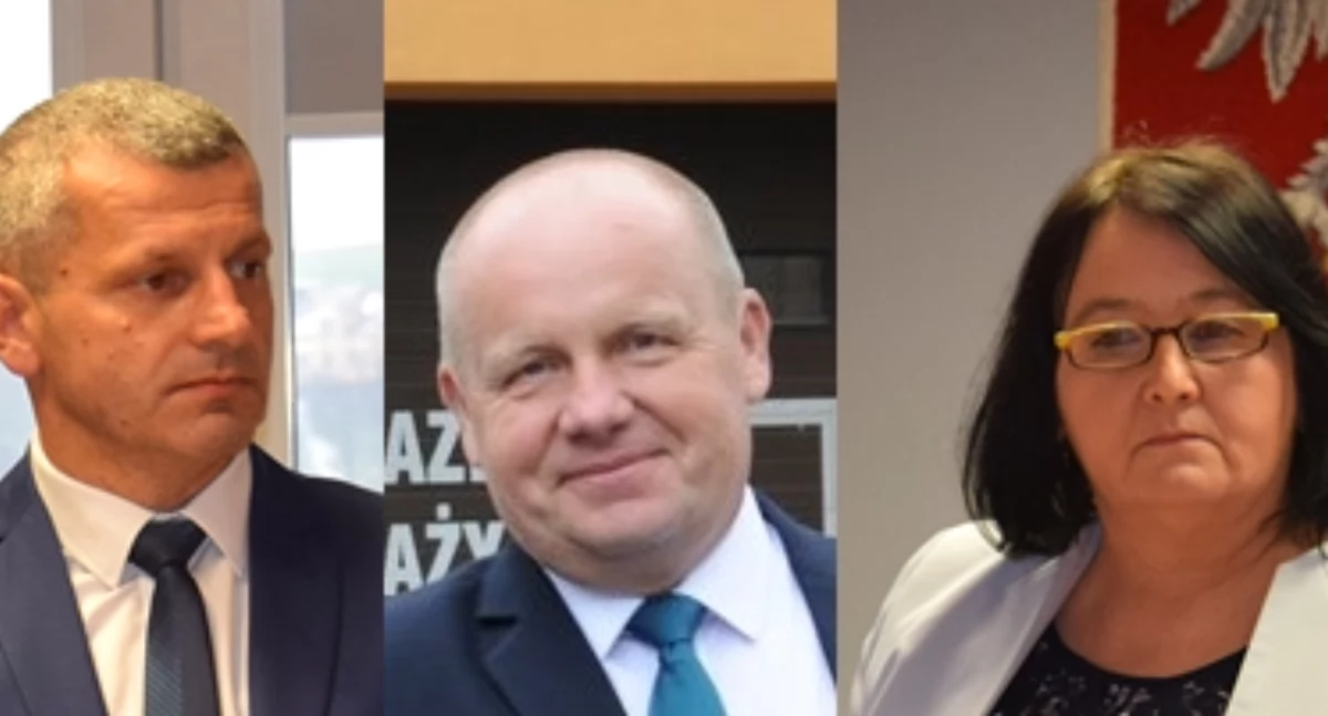 Zdjęcie: Archiwum - Janusz Kipa z Glinika (pierwszy z lewej), Janusz Misiora z Wielopola Skrzyńskiego i Beata Wiśniewska z Brzezin to zwycięzcy wyborów na sołtysów w gminie Wielopole Skrzyńskie.