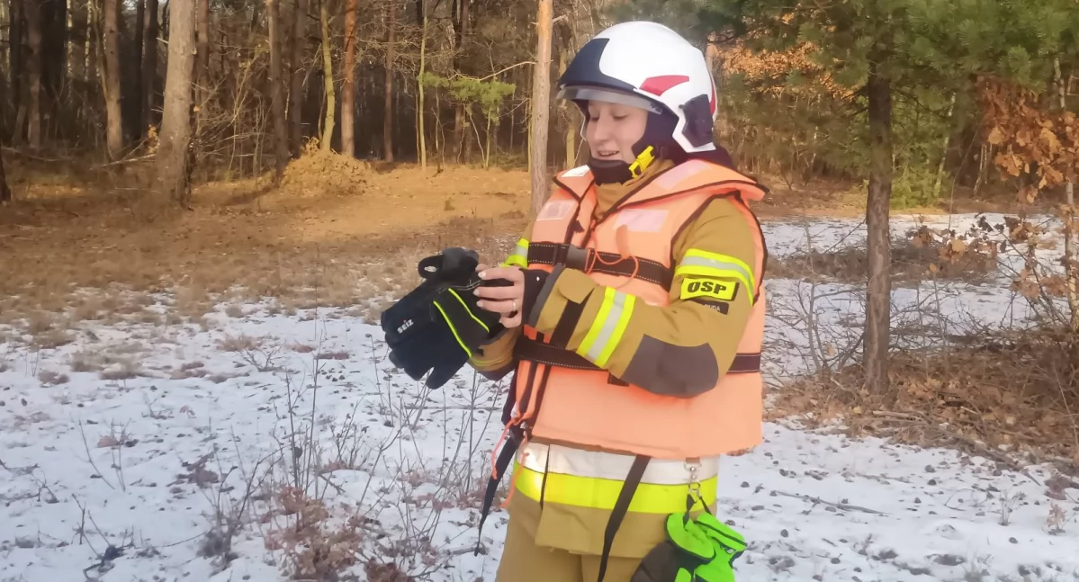 Druhna z OSP Ruda, która uczestniczyła w wyjeździe do tonącego psa