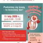 FOTO: MGOPS SĘDZISZÓW MAŁOPOLSKI - Plakat promujący akcję krwiodawstwa w Sędziszowie...