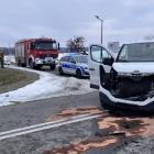 W zderzeniu ucierpiały auta, ale kierowcy nie odnieśli według wstępnych ustaleń...