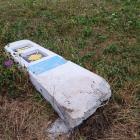 ZDJĘCIE: W. NAJA To był solidnie wykonany betonowy zbrojony znak, trzeba było dużej...