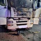  Widok spalonej kabiny od przodu.&nbsp; 
