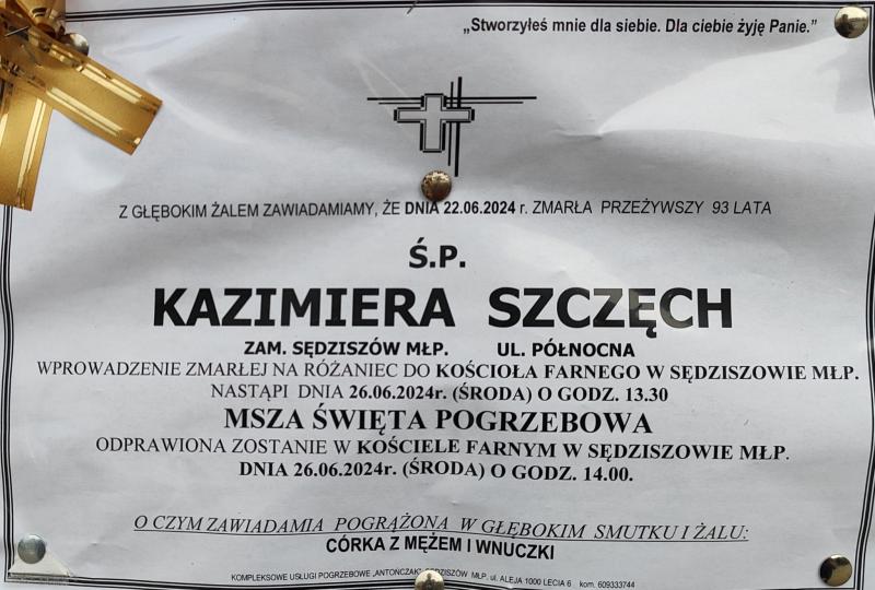 Kazimiera  Szczęch