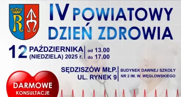 Zaproszenie na IV Powiatowy Dzień Zdrowia 12 października 2025 (niedziela) 