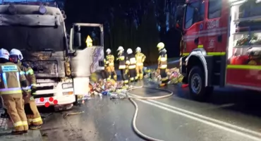 Seria zdarzeń w gminie Wielopole Skrzyńskie. Pożar ciężarówki i ogień w przewodzie kominowym