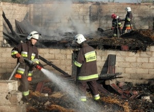 W Brzezinach  spłonęła stodoła