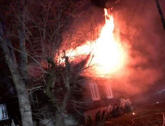 Pożar w drewnianym domu w Zagorzycach