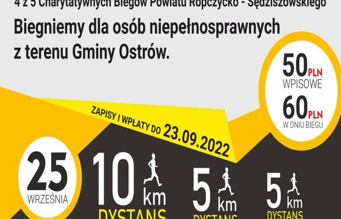Bieg charytatywny dla osób niepełnosprawnych z gminy Ostrów